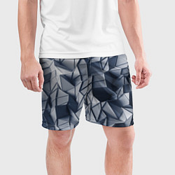 Шорты спортивные мужские Геометрические грани, цвет: 3D-принт — фото 2