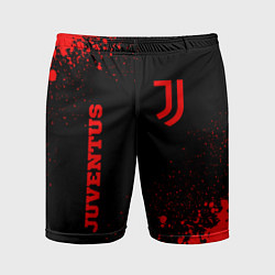 Мужские спортивные шорты Juventus - red gradient вертикально