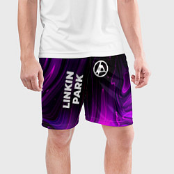 Шорты спортивные мужские Linkin Park 2024 violet plasma, цвет: 3D-принт — фото 2
