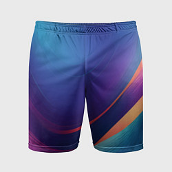 Шорты спортивные мужские Красивый градиент абстракция, цвет: 3D-принт