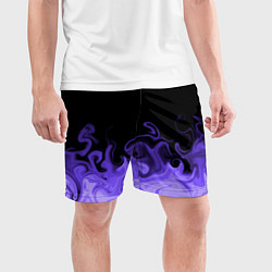 Шорты спортивные мужские Абстрактный фиолетовый огонь, цвет: 3D-принт — фото 2