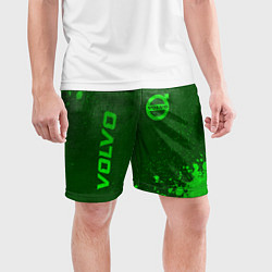 Шорты спортивные мужские Volvo - green gradient вертикально, цвет: 3D-принт — фото 2