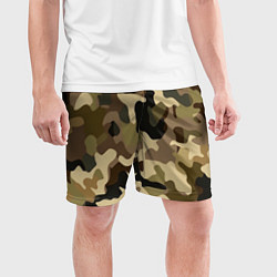 Шорты спортивные мужские Милитари камуфляж, цвет: 3D-принт — фото 2
