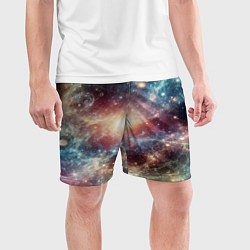 Шорты спортивные мужские Космическая туманность, цвет: 3D-принт — фото 2