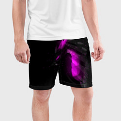 Шорты спортивные мужские Дракон неоновый, цвет: 3D-принт — фото 2