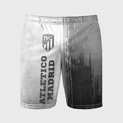 Шорты спортивные мужские Atletico Madrid - white gradient по-вертикали, цвет: 3D-принт