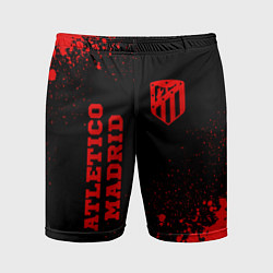 Шорты спортивные мужские Atletico Madrid - red gradient вертикально, цвет: 3D-принт