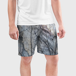 Шорты спортивные мужские Прожилки листьев, цвет: 3D-принт — фото 2