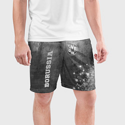 Шорты спортивные мужские Borussia - grey gradient вертикально, цвет: 3D-принт — фото 2