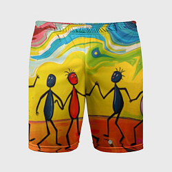 Мужские спортивные шорты Дружба человечков