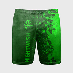Шорты спортивные мужские Nightwish - green gradient по-вертикали, цвет: 3D-принт