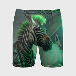 Шорты спортивные мужские Cyperpunk zebra, цвет: 3D-принт