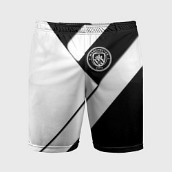 Шорты спортивные мужские Манчестер Юнайтед геометрия, цвет: 3D-принт