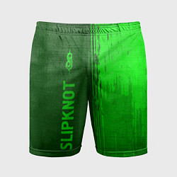 Шорты спортивные мужские Slipknot - green gradient по-вертикали, цвет: 3D-принт