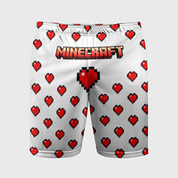 Шорты спортивные мужские Minecraft любовь, цвет: 3D-принт