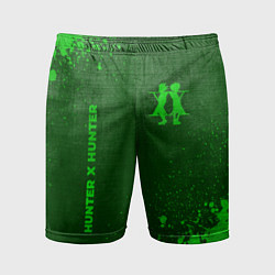 Мужские спортивные шорты Hunter x Hunter - green gradient вертикально