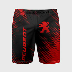 Мужские спортивные шорты Peugeot - red gradient вертикально