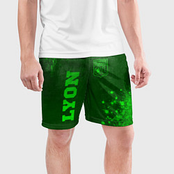Шорты спортивные мужские Lyon - green gradient вертикально, цвет: 3D-принт — фото 2