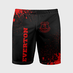 Мужские спортивные шорты Everton - red gradient вертикально