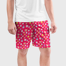 Шорты спортивные мужские Skzoo pattern pink, цвет: 3D-принт — фото 2