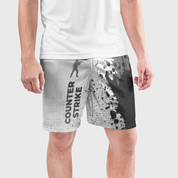 Шорты спортивные мужские Counter Strike - white gradient по-вертикали, цвет: 3D-принт — фото 2