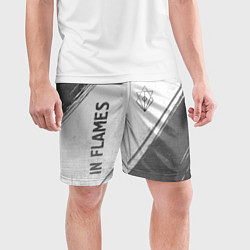 Шорты спортивные мужские In Flames - white gradient вертикально, цвет: 3D-принт — фото 2