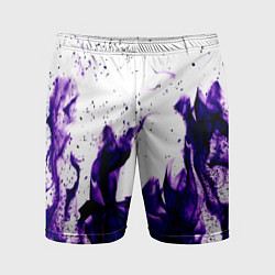 Шорты спортивные мужские Фиолетовый огонь текстура, цвет: 3D-принт