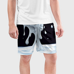 Шорты спортивные мужские Молочная текстура, цвет: 3D-принт — фото 2