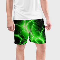 Шорты спортивные мужские Color green black, цвет: 3D-принт — фото 2