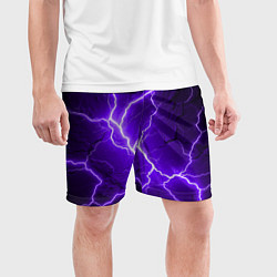 Шорты спортивные мужские Color purple black, цвет: 3D-принт — фото 2