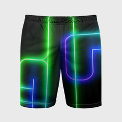 Мужские спортивные шорты Color blue black green stripe