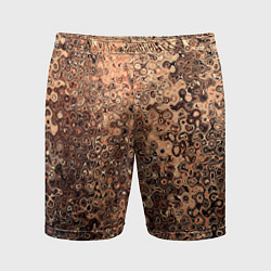 Шорты спортивные мужские Светлый коричневый абстрактная текстура, цвет: 3D-принт