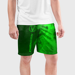 Шорты спортивные мужские Changan - green gradient по-вертикали, цвет: 3D-принт — фото 2