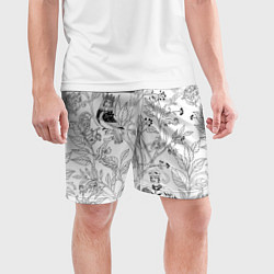 Шорты спортивные мужские Птицы Сирин, цвет: 3D-принт — фото 2