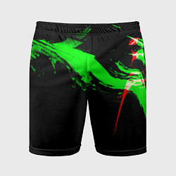 Мужские спортивные шорты Color black green red