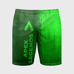 Шорты спортивные мужские Apex Legends - green gradient по-вертикали, цвет: 3D-принт
