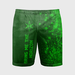 Шорты спортивные мужские Bring Me the Horizon - green gradient по-вертикали, цвет: 3D-принт