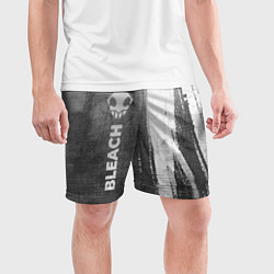 Шорты спортивные мужские Bleach - grey gradient по-вертикали, цвет: 3D-принт — фото 2