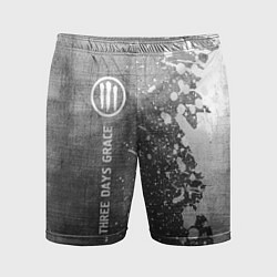 Шорты спортивные мужские Three Days Grace - grey gradient по-вертикали, цвет: 3D-принт