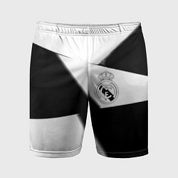 Шорты спортивные мужские Real Madrid geometry black, цвет: 3D-принт