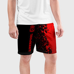 Шорты спортивные мужские Liverpool - red gradient по-вертикали, цвет: 3D-принт — фото 2