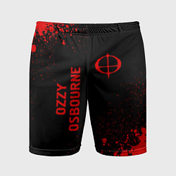 Мужские спортивные шорты Ozzy Osbourne - red gradient вертикально