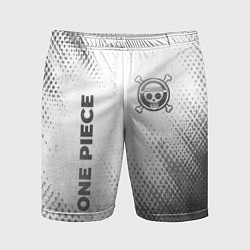 Шорты спортивные мужские One Piece - white gradient вертикально, цвет: 3D-принт