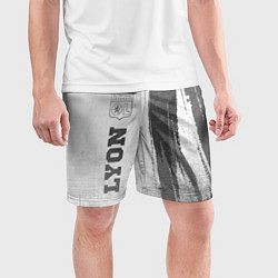 Шорты спортивные мужские Lyon - white gradient по-вертикали, цвет: 3D-принт — фото 2
