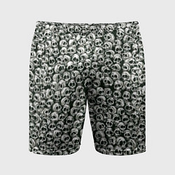 Шорты спортивные мужские Черепки паттерн, цвет: 3D-принт