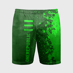 Мужские спортивные шорты OneRepublic - green gradient по-вертикали