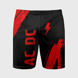 Шорты спортивные мужские AC DC - red gradient вертикально, цвет: 3D-принт