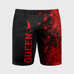 Шорты спортивные мужские Queen - red gradient по-вертикали, цвет: 3D-принт