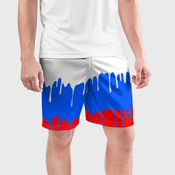 Шорты спортивные мужские Патриот - флаг, цвет: 3D-принт — фото 2