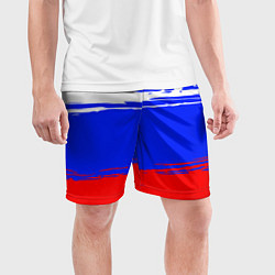 Шорты спортивные мужские Патриот - флаг, цвет: 3D-принт — фото 2